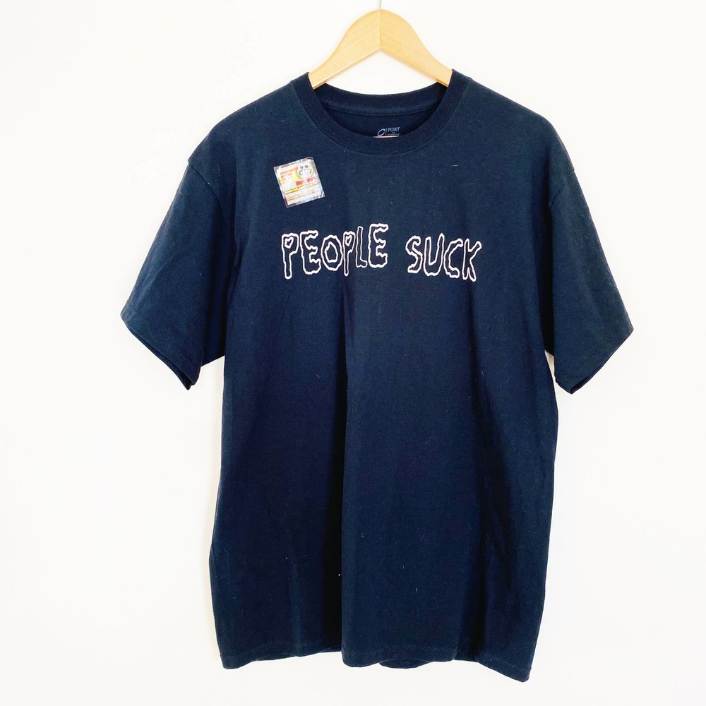 People Suck Cotton Black Tee Shirt NEW